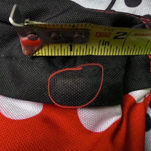 Disney Loungefly Minnie Mouse Polka Dot Bow Backpack Red White Black Girls Women - Picture 13 of 15